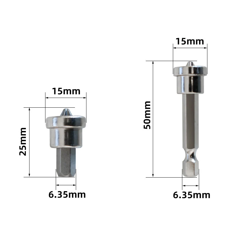 25mm 50mm Positioning Drywall Screw Setter PH2 Bits for Plasterboard Hex Shank