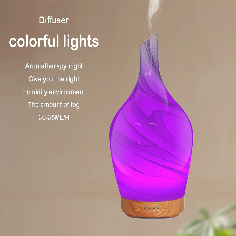 air humidifier led aroma glass  luxury essential oil best air purifier diffuser for beauty shop bulb aroma diffuser