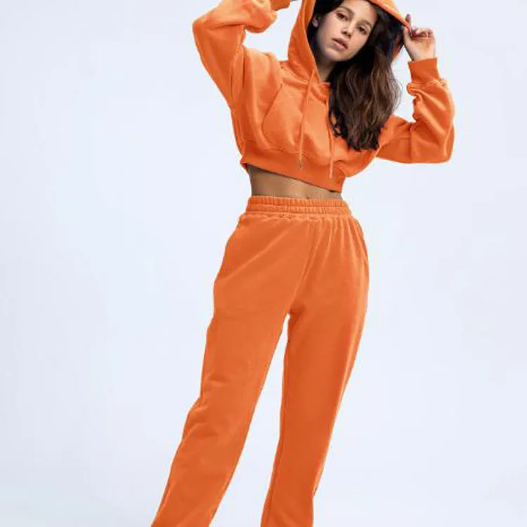 Custom Colombia Track Suit Women Jogger Set Leisure Women Track Suit Two Piece Low Waist sweatpants and hoodie set women