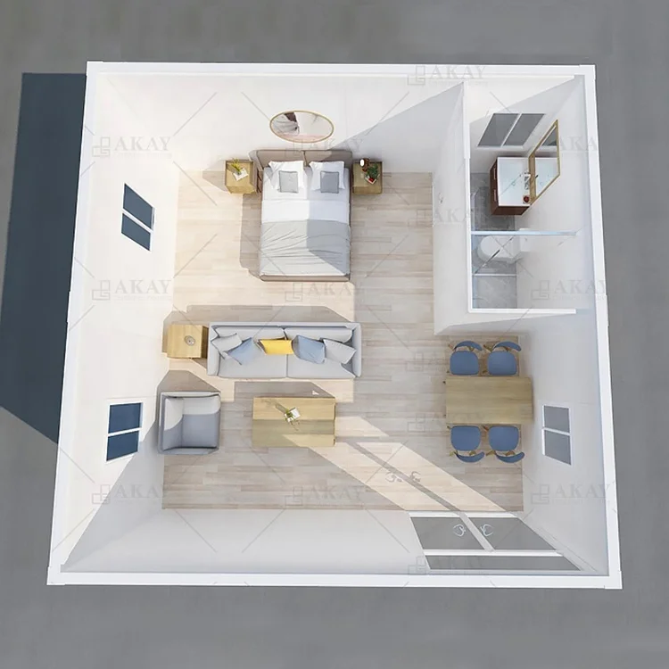 40Ft Customized House Prefabricated Homes Container Homes 40Ft Luxury House Container Prefabricated House With Toilet