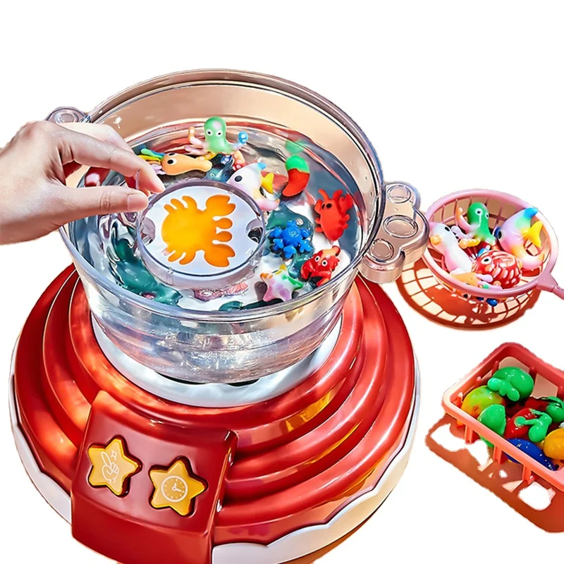 Products that sell best new toys 2024 kids New Children magic gel hot pot toy kitchen toys cooking set food