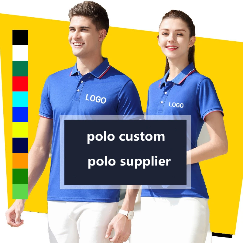 Мужская рубашка-поло из 100% полиэстера, рубашка-поло для гольфа, футболка-поло без рисунка, Простая рубашка с индивидуальным логотипом