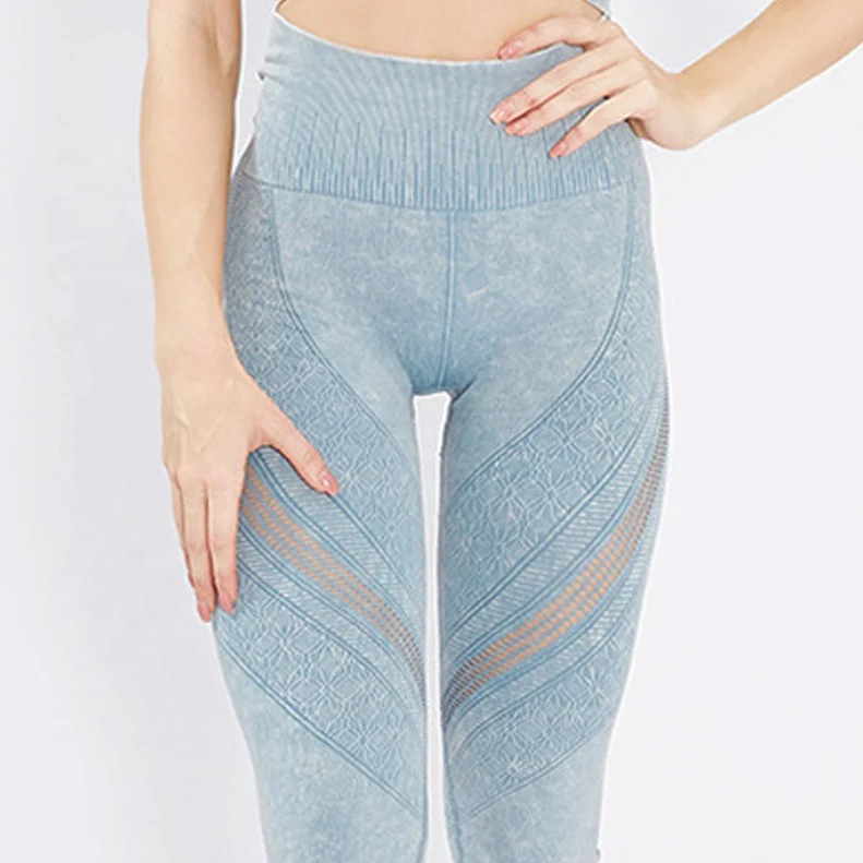 High Quality Fitness High Waisted Tights Sports Yoga Gym Set for womens Seamless Seamless Yoga Leggings Fitness Set