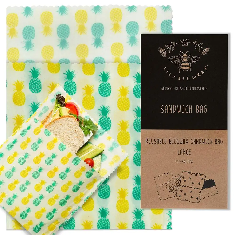 2021 Zero Waste Organic Biodegradable Custom Sandwich Beeswax Food Bags