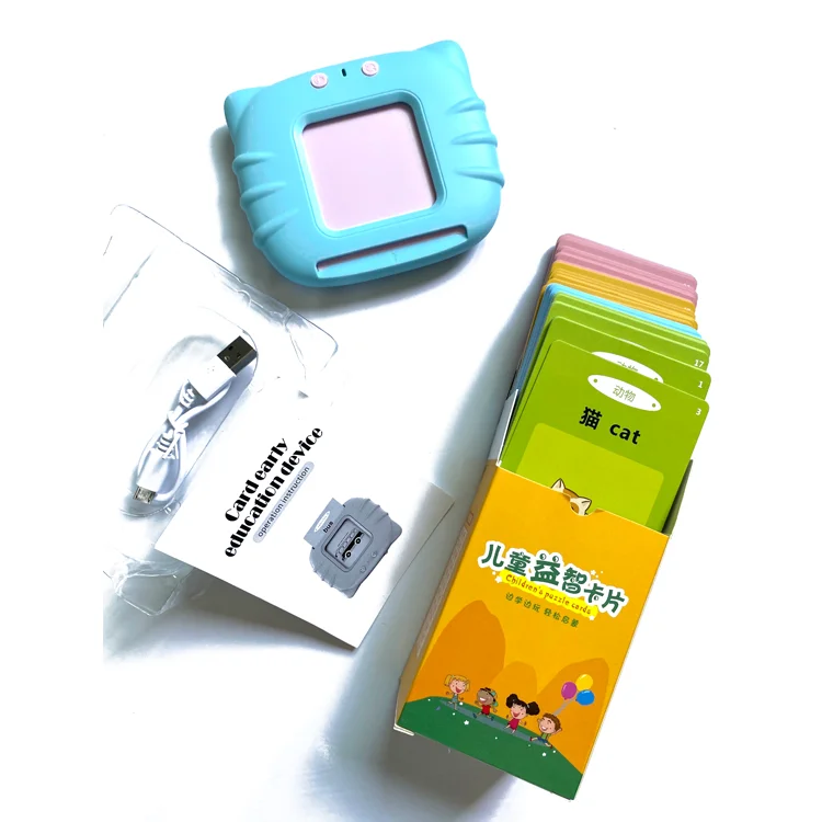 Hot sale Custom language bilingual children card early education toys Word Learning Machine for kids