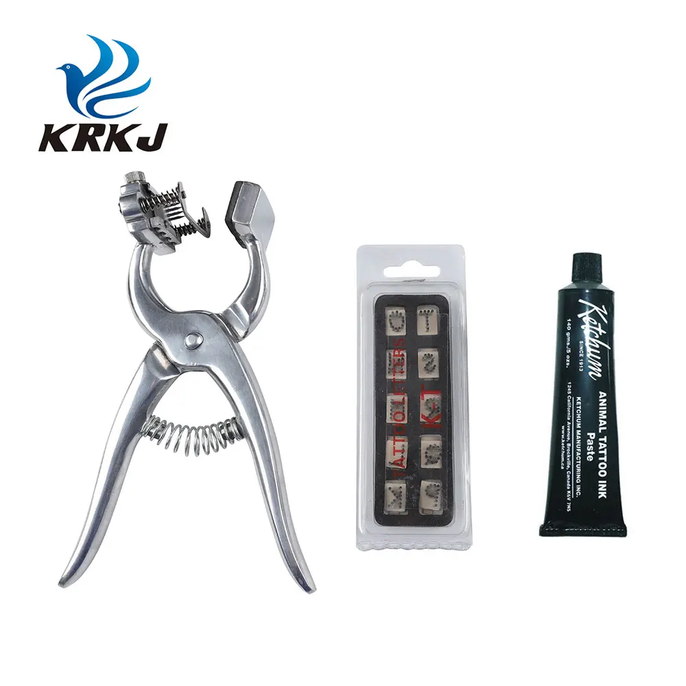 CETTIA KD713 veterinary instruments ear tattooing marking tattoo plier set for animals