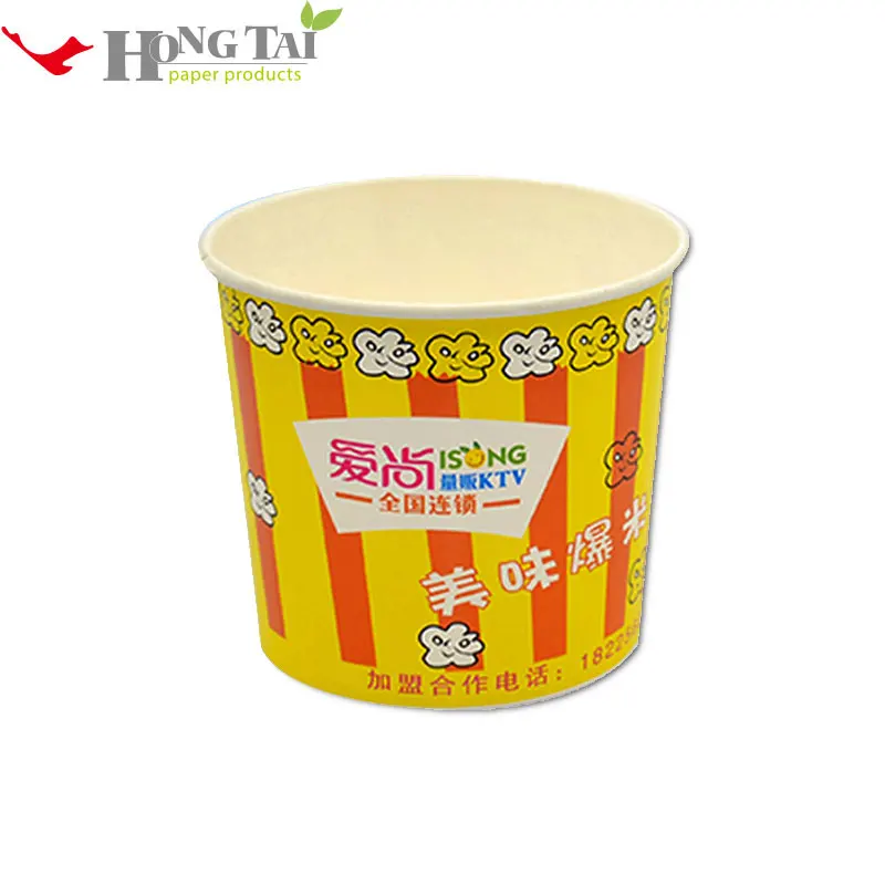 Custom print disposable paper fried chicken paper bucket popcorn paper cup