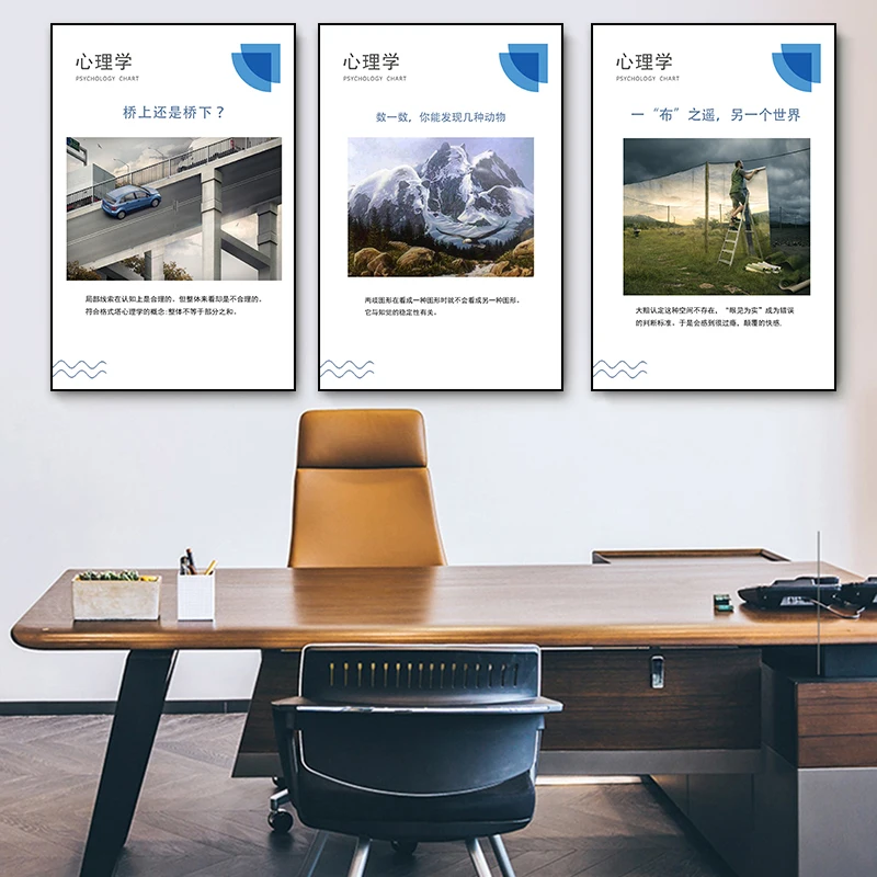 Hot selling psychology hangs the picture decompression illusion mural consultation room arranges the office decoration picture