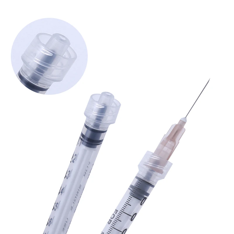 Medical 1 ml syringe disposable with needle,sterile luer slip 1ml syringe with needle