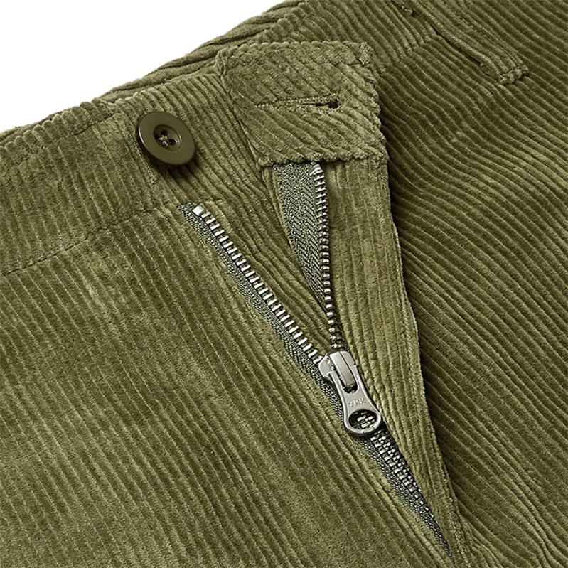 Wholesale Custom Men Straight Leg Corduroy Casual Track Cargo Pants With Big Pockets Plus Size Athletic Pants