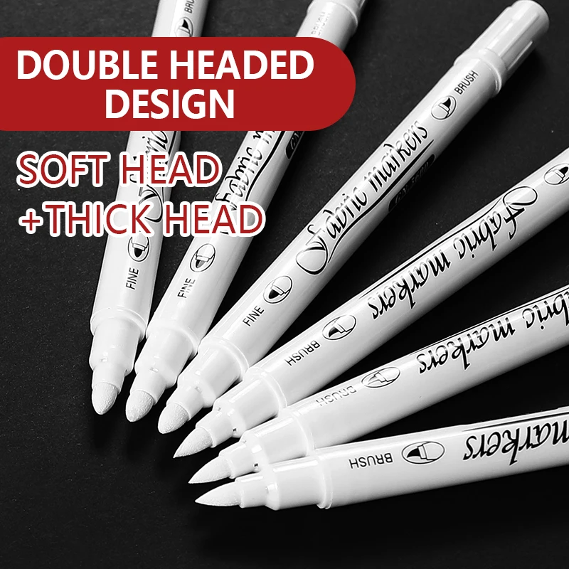 Hot Sell Twin Tip T-Shirt Cloth Art White Color Fabric Marker Pen Diy Graffiti Marker Pen For Fabric