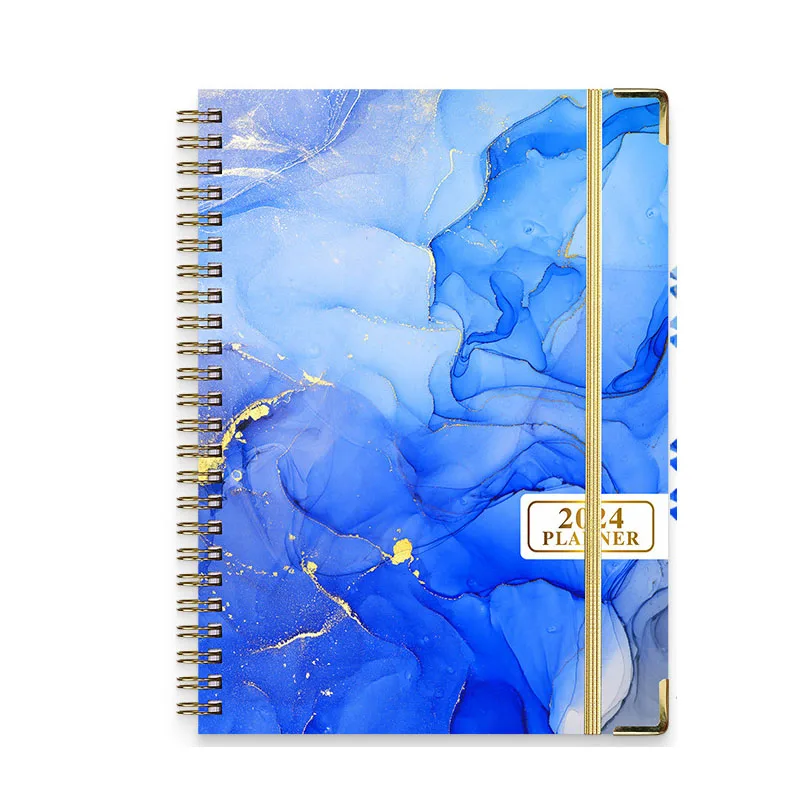 2024 A5 English Double Loop Spiral Binding Wire Coil Twin Loop Binding Wire monthly budget planner Notebook