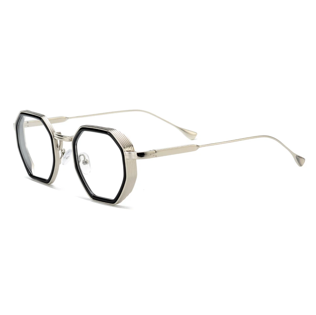 LMA Vintage Luxury Designer Metal Acetate Glasses High Quality Unique Optical Eyewear Custom Logo Fashion Eyeglasses Frames
