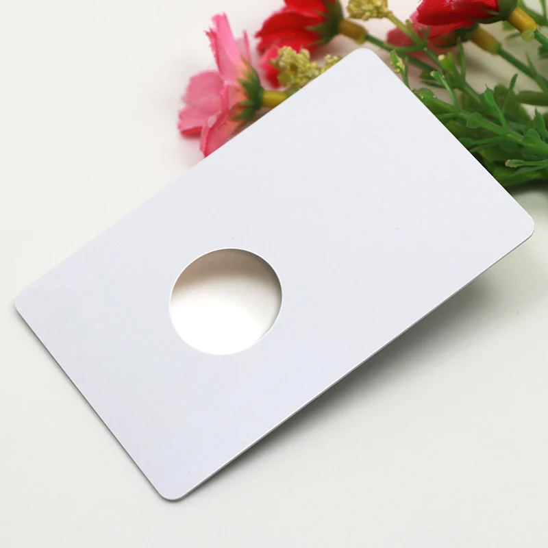 High Quality CR80 Die Cut Business Plastic PVC Cards With Big Hole
