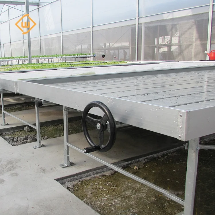 Greenhouse 4ftx24ft Flood Rolling Table Tide Zone Hydroponic Growing Tray