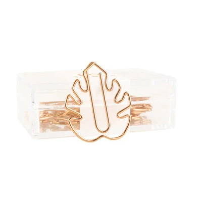 Leave Shape Paper Clip Metal Clips Bookmarks