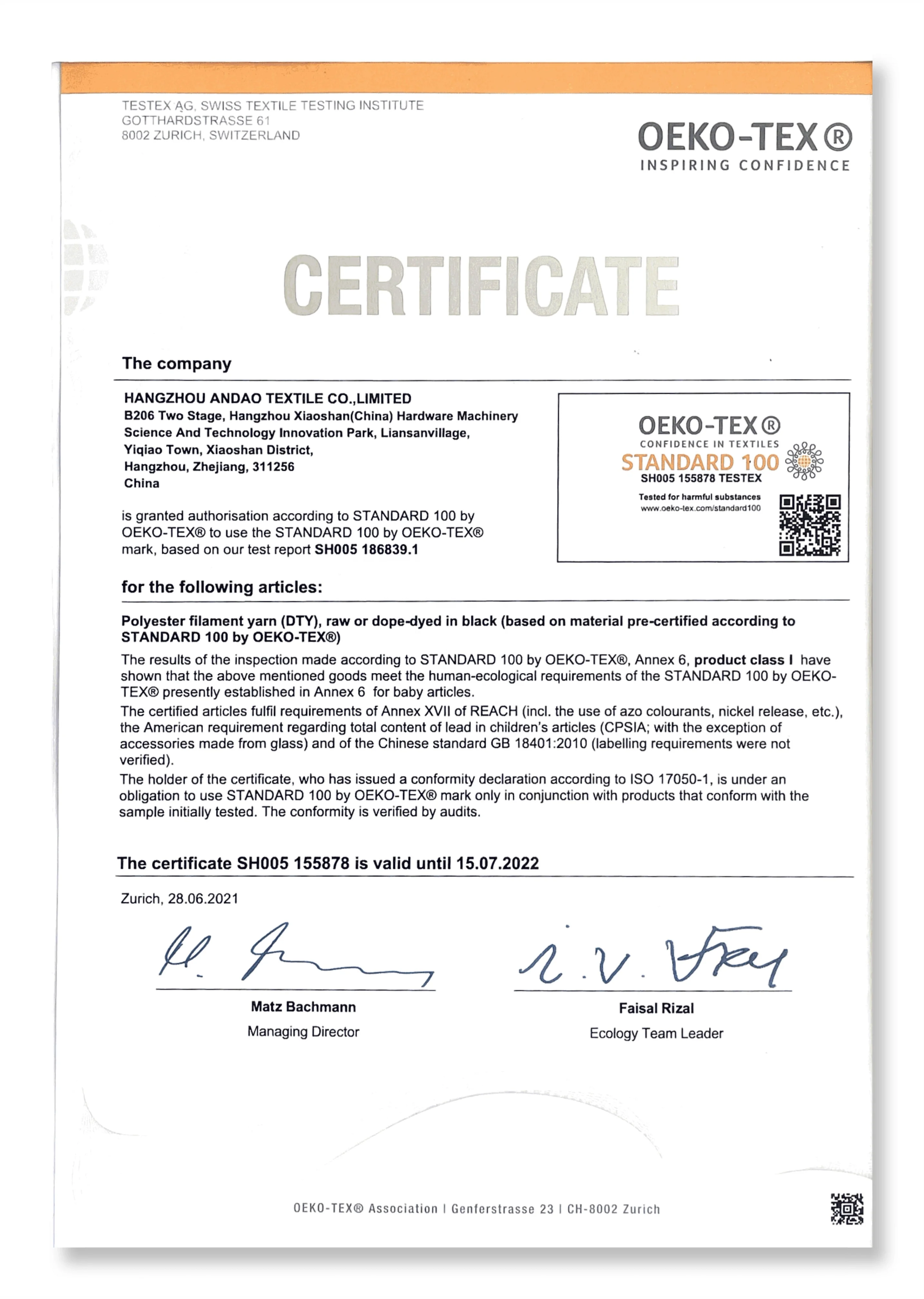 Polyester Yarn DTY 150D/144F semi dull dope dyed black Microfiber yarn