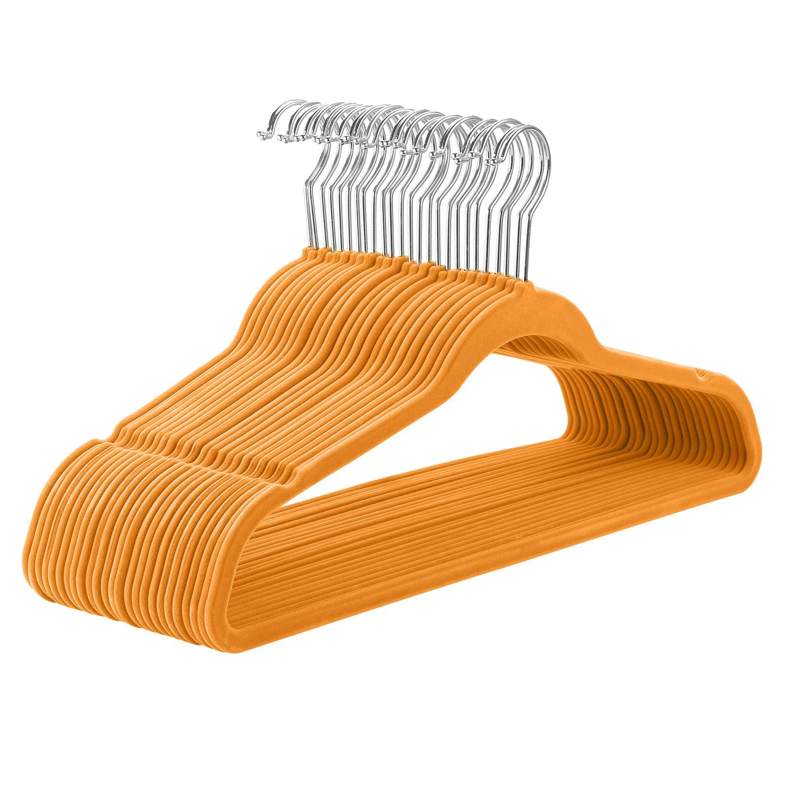 Wholesale cheap premium space save slim velvet hangers 50 pack non slip velvet fabric hanger black