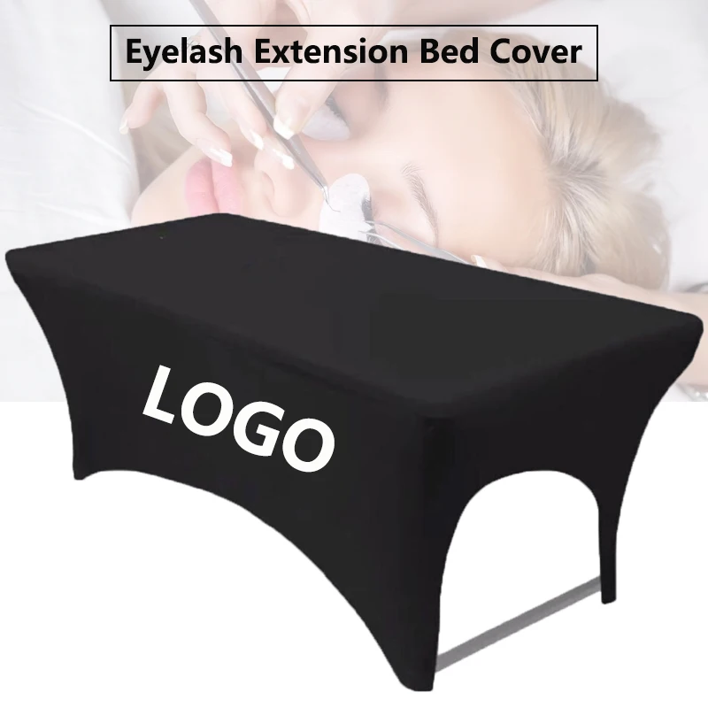 6ft Black Spandex Fitted Beauty Salon Bed Covers Stretch Massage Table Cover Elastic Eyelash Extension Lash Bed Cover