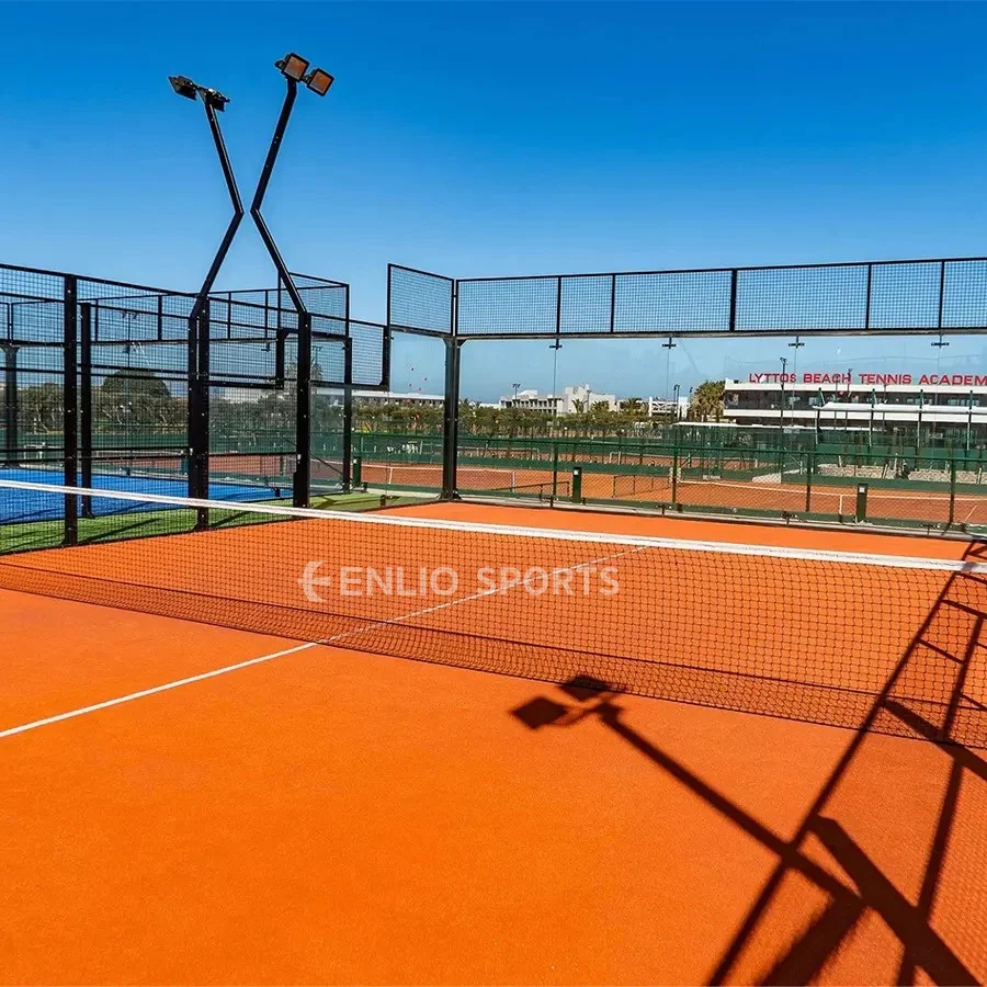 Enlio Professional Padel Court Padel Court Manufacturer International Standard Panoramic Glass Padel Tennis Court With Roof