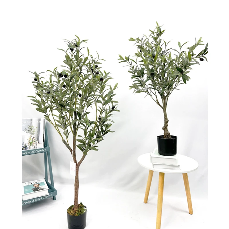 Plantes Artificielles Planta Artificial Plant Bonsai Tree Green Potted Tree Olive Tree
