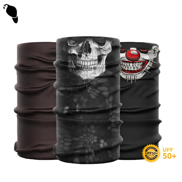 Wholesale Custom UV Protection Ice Silk Multifunctional Seamless Tube Bandanas Fishing Neck Gaiter Buffs