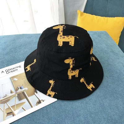 1-3 Years Age Kids Animal Pattern Hat Children Summer Giraffine Design Bucket Hat