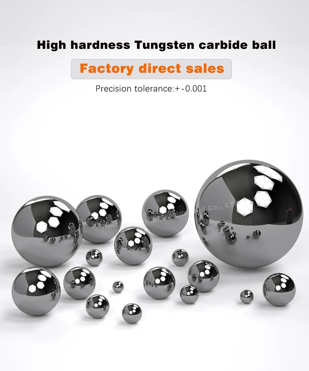 PUJI industrial Corrosion resistant Precision Polished metal sphere tungsten cemented carbide alloy bearing balls beads