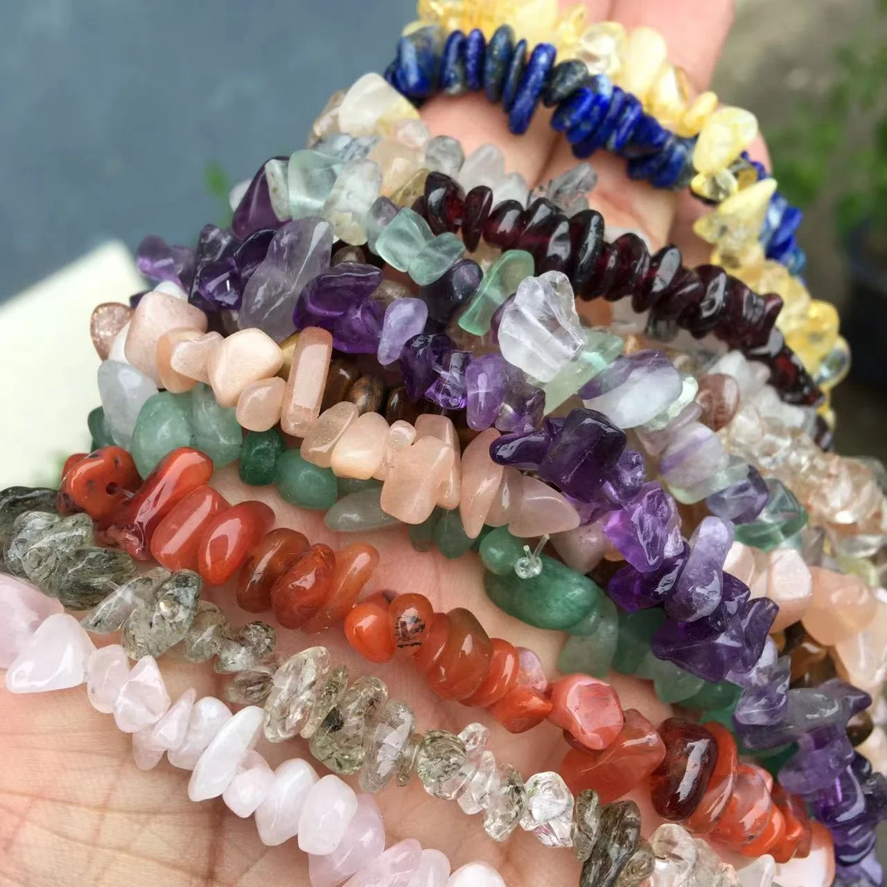 Wholesale natural gravel semi-finished crystal accessories bracelet crystal stone price