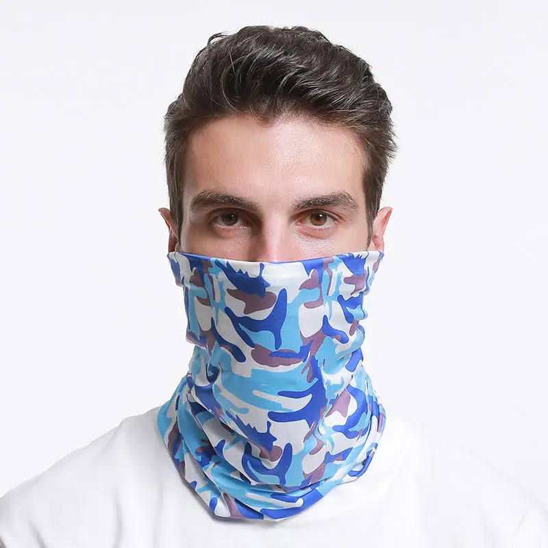 Заводская поставка уличный Новое поступление однотонный бесшовный волшебный платок ледяной шелк бандана нейлоновый нагрудник шарф на заказ