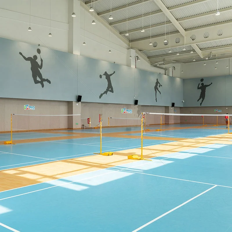 PVC badminton mat court indoor floor factory directly sell BWF approved badminton carpet roll up vinyl sports flooring mat