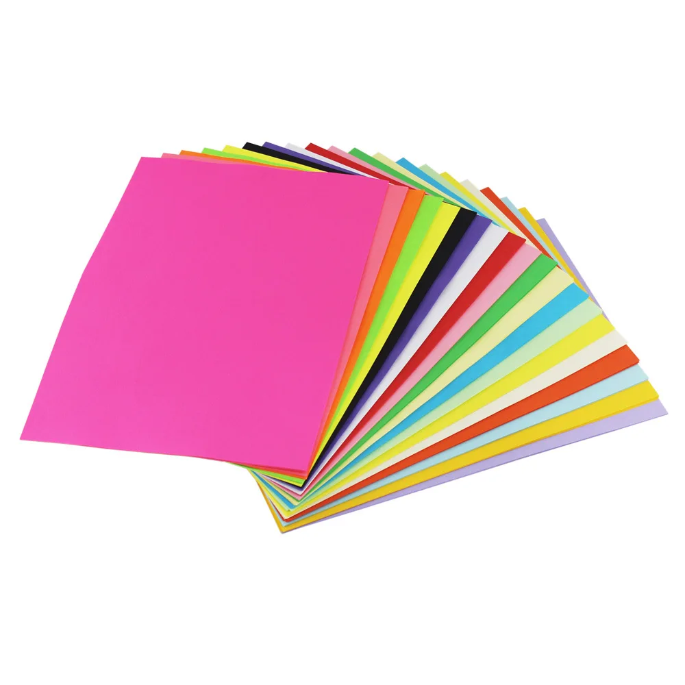 High Quality Office 70gsm 80gsm 100sheets Plain Colored Paper Colorful Cardstock Paper A4 Size