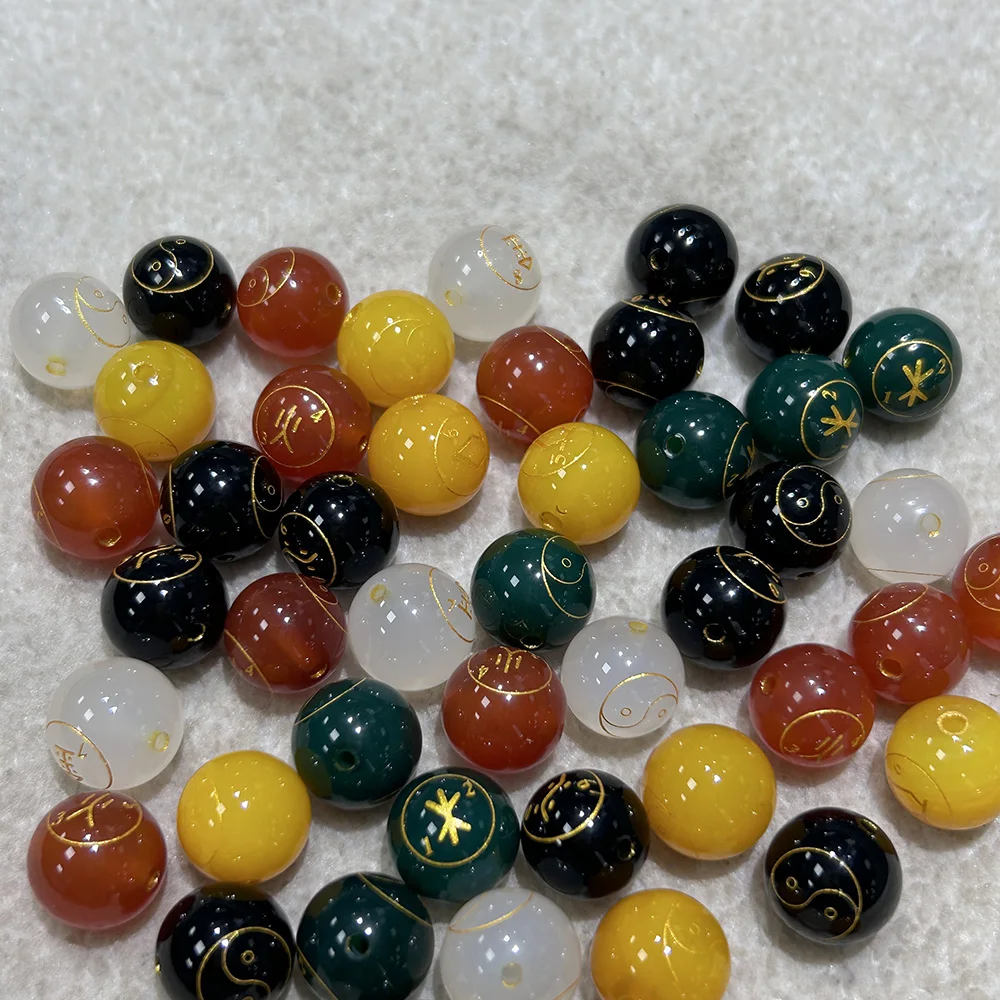 Stock Sale Gemstone Crystal Five Element Healing Lucky Yoga Beads For Jewelry Making