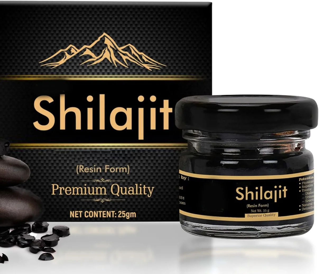 High Quality Pure Ayurveda Shilajit/Shilajeet Resin Original Human Support Supplement Dietary Fiber