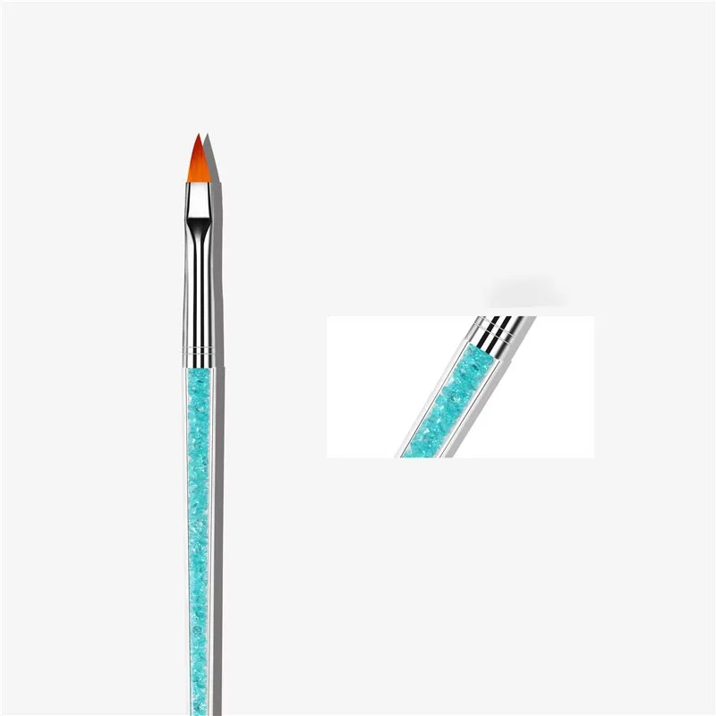 Hot Selling Color Rhinestone Brush New Nail Art Crystal Brush Flower Scalloped Nail Thread Sculpting Light Therapy Light Pen