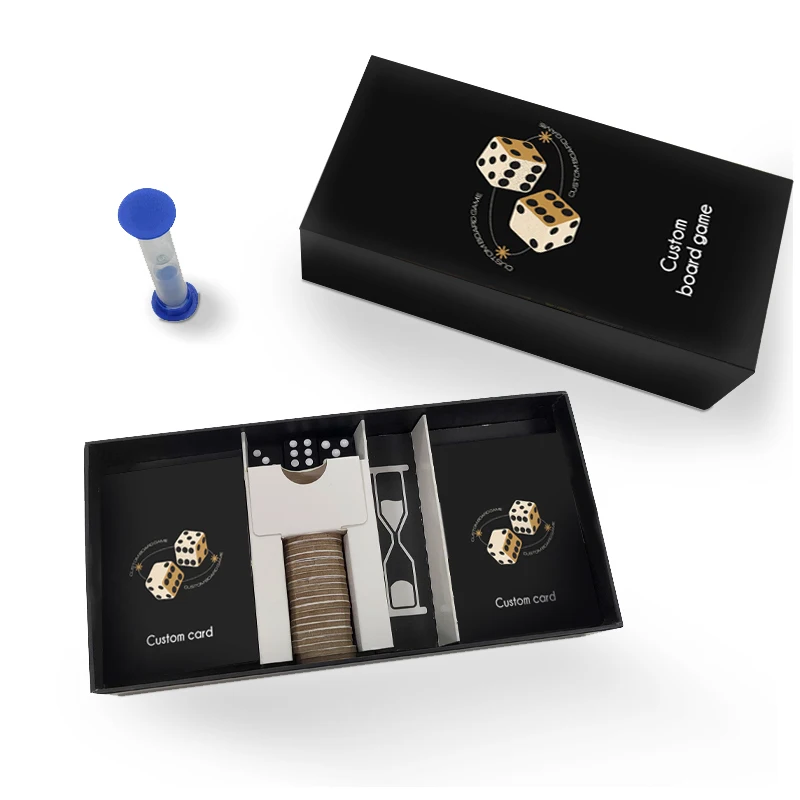 Cheapest Board Game Makers Custom Game Board Card Decks with Dice& timer