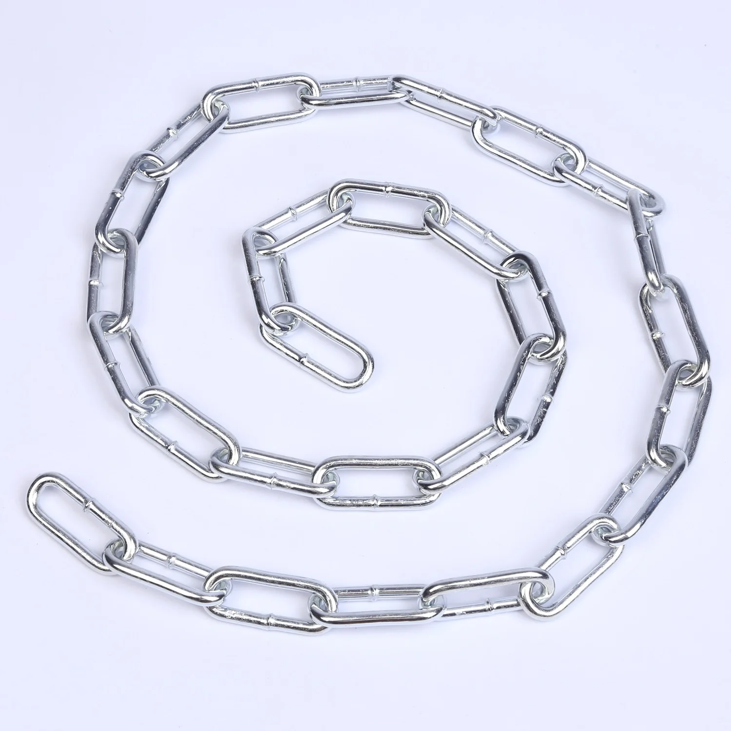 Manufacture Made in China DIN5685 A/C DIN763 Welded Steel Link Chain Drag Function 2MM 3MM 4MM 8mm Zinc Finish Alloy Material