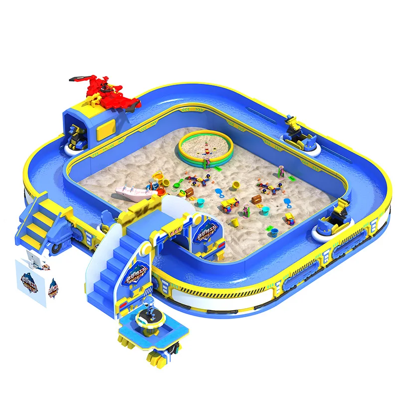 Outdoor Public Playground Equipment Educational Fiberglass Electric Boat Drifting Water Channel & Water Play Table for Amusement