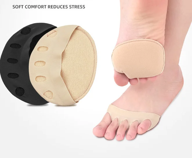 New toeless socks comfort female half pad 5 holes forefoot cushions insole