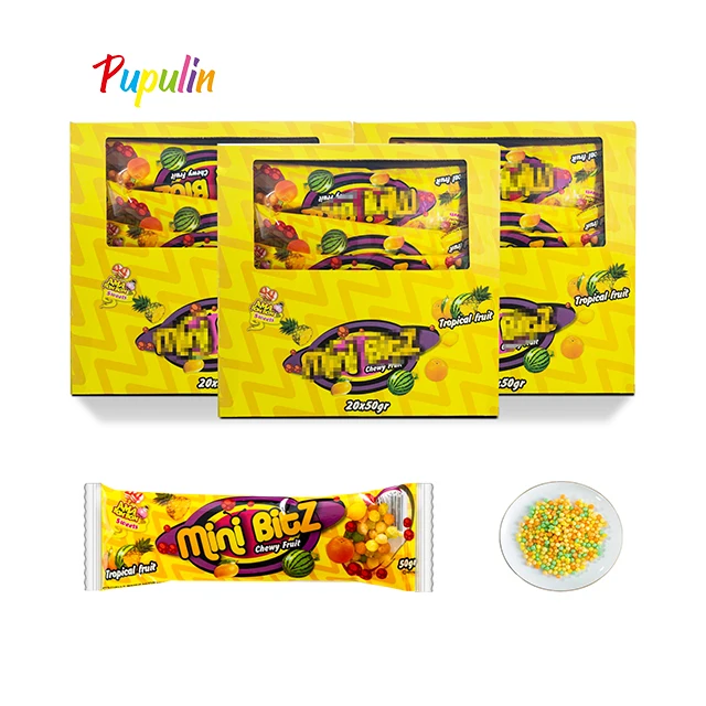 Wholesale OEM import sweets chewy exotic display family box caramelo bonbon candies millions chew candy hot summy candy