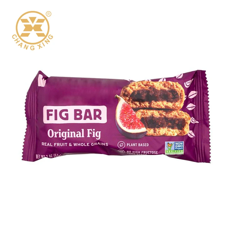 Private label plastic peanut butter bars packaging protein bar wrappers sachet film