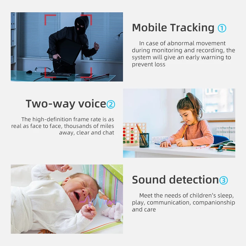 Tuya Smart Home WiFi Wireless Camera IP Camera Indoor Network Wireless security Network IP WIFI 360 bulb light Camera