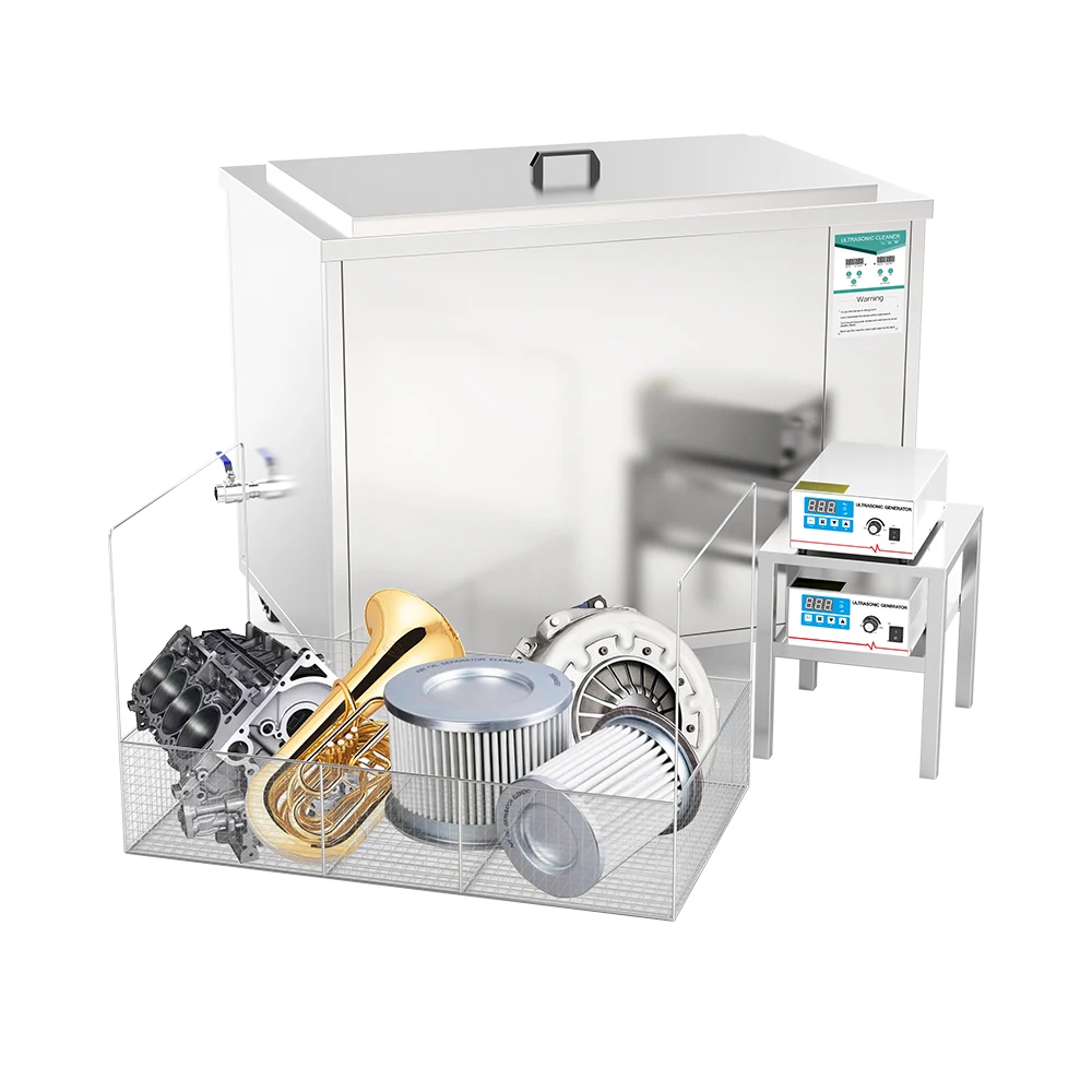 For baker trays silicon pans pots metallic cleaning 20KHz industrial ultrasonic cleaner 500L with filtration heater power