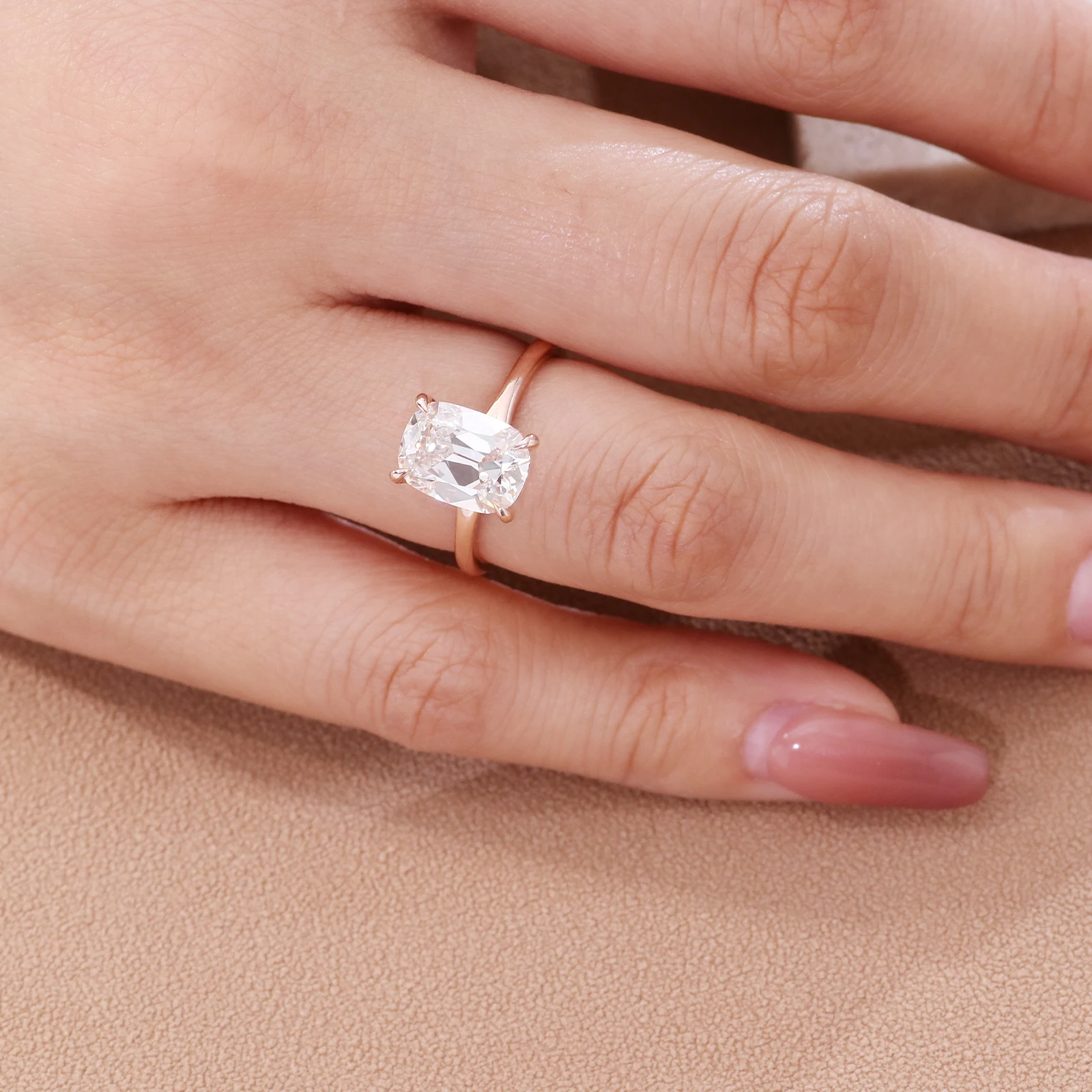 Популярное кольцо 3ct DEF VS OMC Lab Diamond с сертификатом IGI Moissanite для женщин Серебряное 10K 14K 18K на заказ