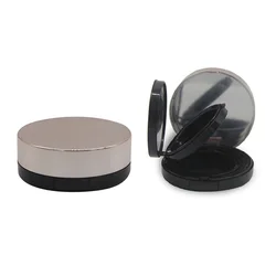 Double layer Air Cushion Case Round Cream Foundation Compact Case with Mirror and Powder Puff Layer Container