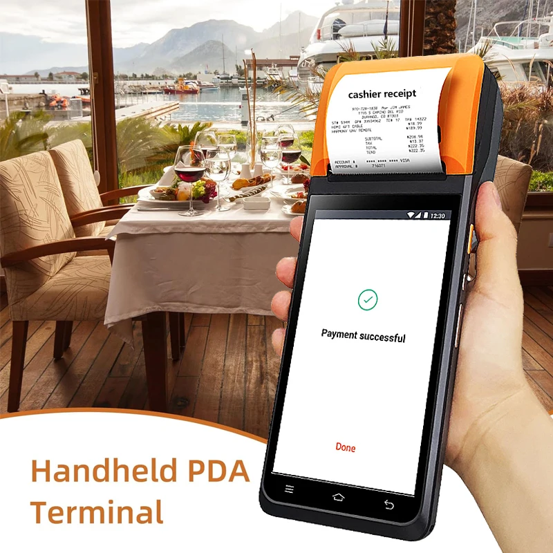 NORYOX NB55 6400 mAh big battery pos system android 12/13 mobile wifi pos 58mm printer Public Transportation POS Terminal