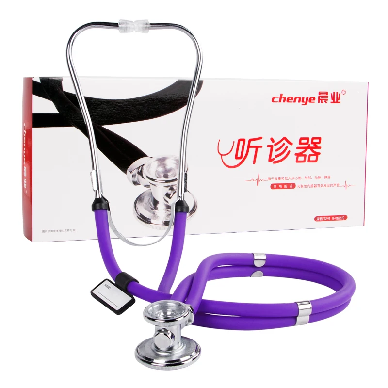 
Medical Cardiology Stethoscope CE Multifunctional Echometer Home Use Dual Tube Dual Head Dual Side With Cold Coil 