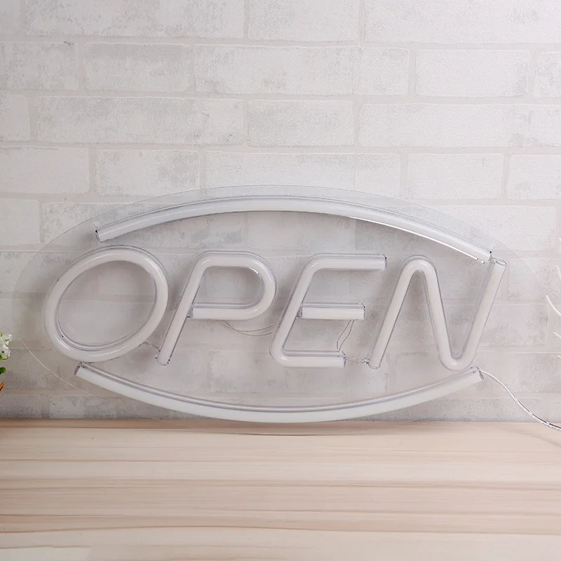 Hot Sales open led neon sign lights for business shop Usb Powered Acrylic Backboard Led Blink Rgb Neon Light