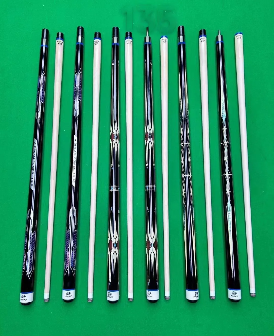 Maple pool club head Sales of excellent billiard cues made of various materials and high-quality patterned cue stick