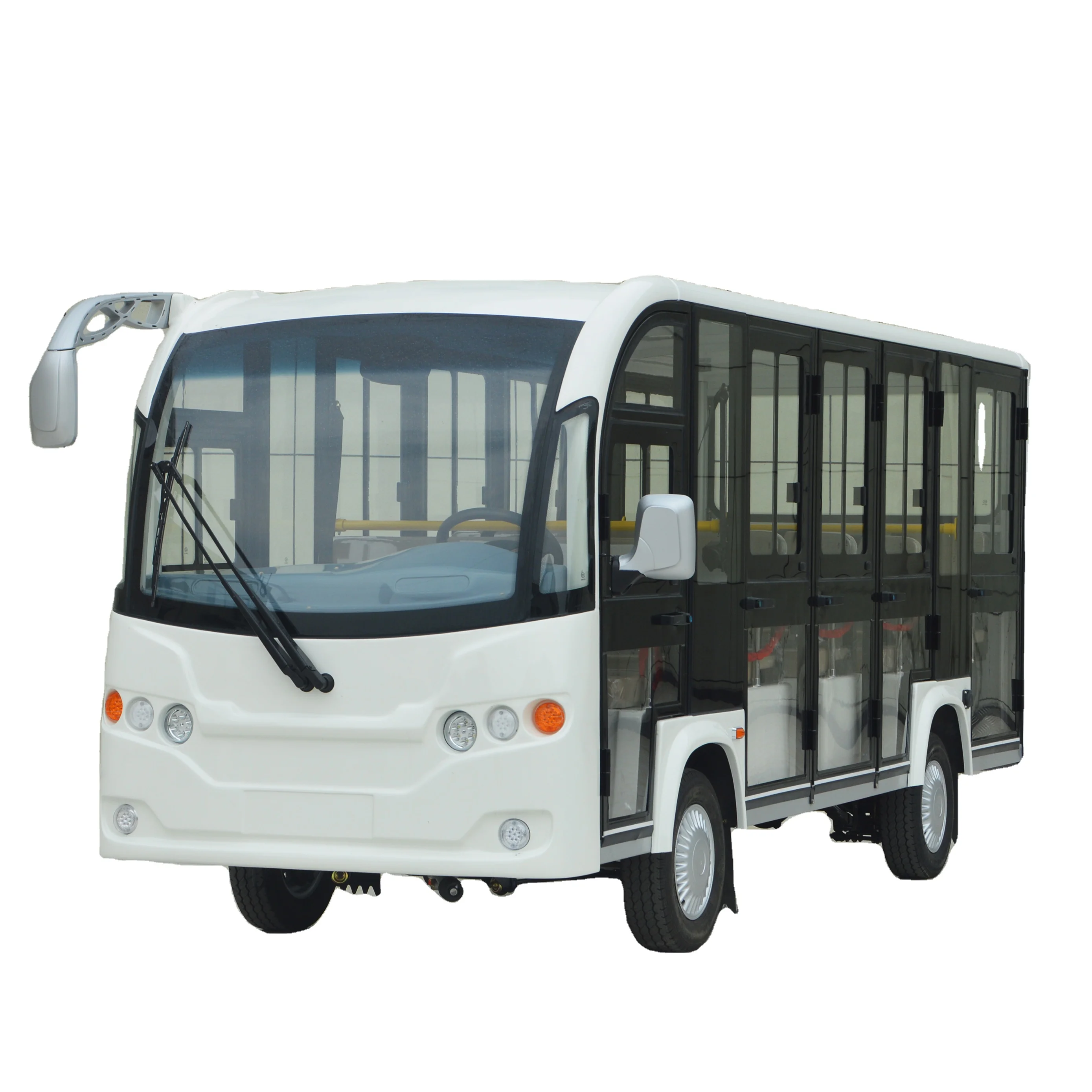 14 seats closed electric shuttle bus sightseeing bus on Sale Max Motor Power Battery
